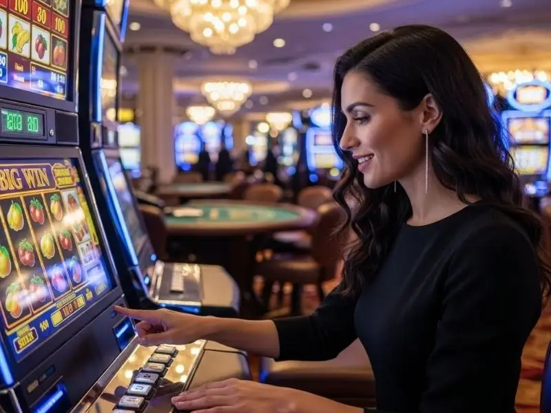 Happy guest playing slots at Hot 646 Casino login page