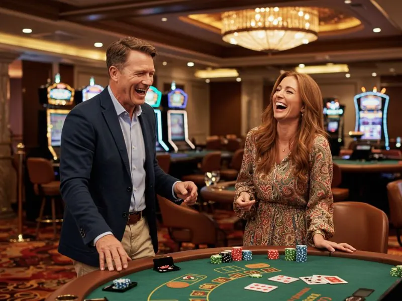 Sweet couple loves playing at Casino Español de Cebu.