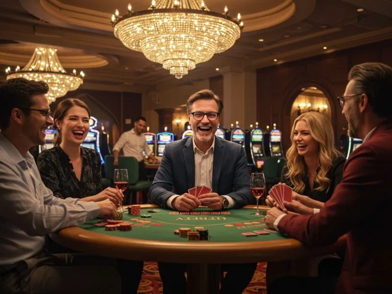 Happy colleague enjoys playing at PHFun Club Casino.